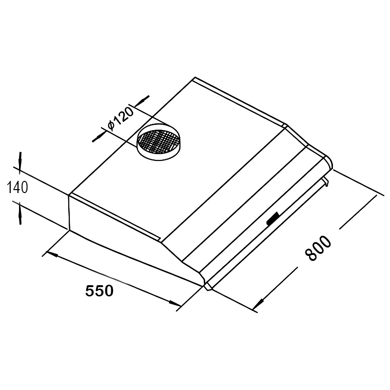 Máy hút mùi bếp 8 tấc Kaff KF-888i - Hàng chính hãng