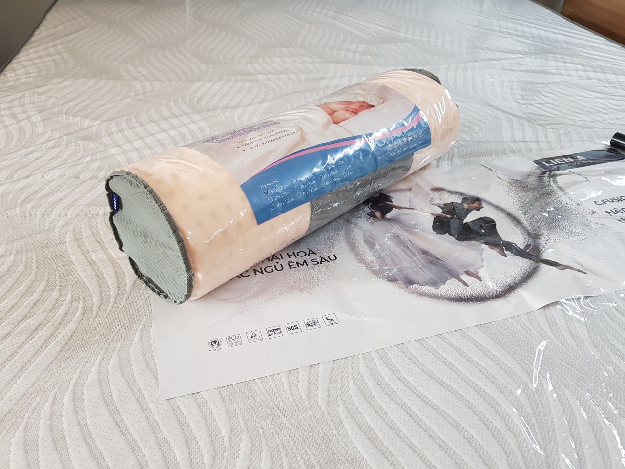 { TẶNG GỐI } Nệm Cao Su Em Bé Liên Á Bambino - Cao 2cm - Đệm Cũi Em Bé Cao Su Thiên Nhiên 100
