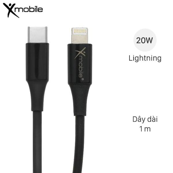 Cáp Type C - Lightning 1m Xmobile CL-PD01-1000 Đen - Hàng chính hãng