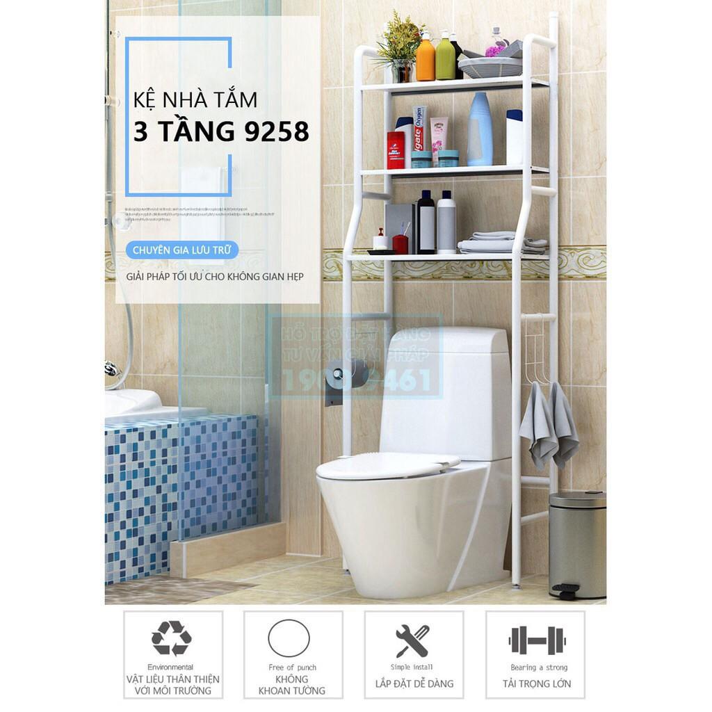 Kệ để đồ sau toilet , nhà tắm 3 tầng đa năng, tiết kiệm không gian S1975