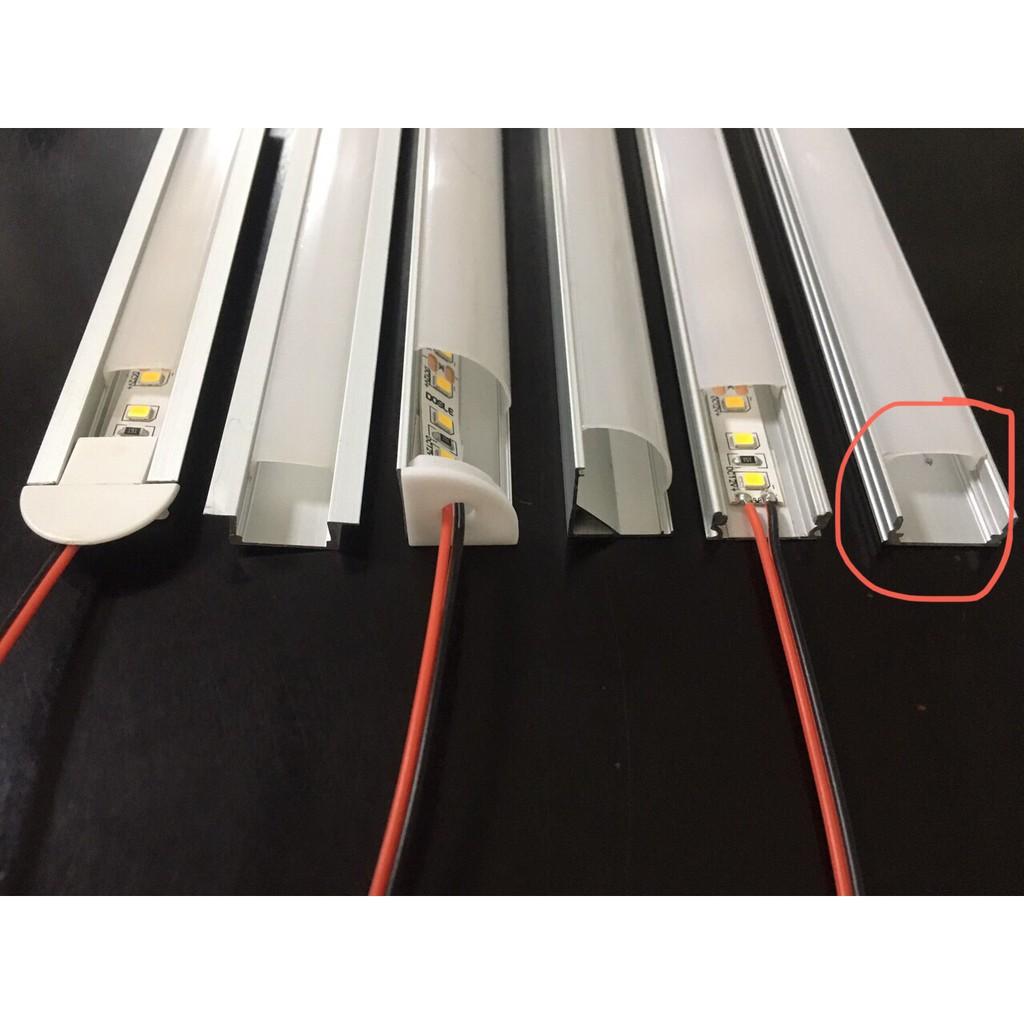 Máng nhôm Led U, V, U âm - Nhôm định hình Led, Loại 1m, Dùng gắn led dán, Led thanh