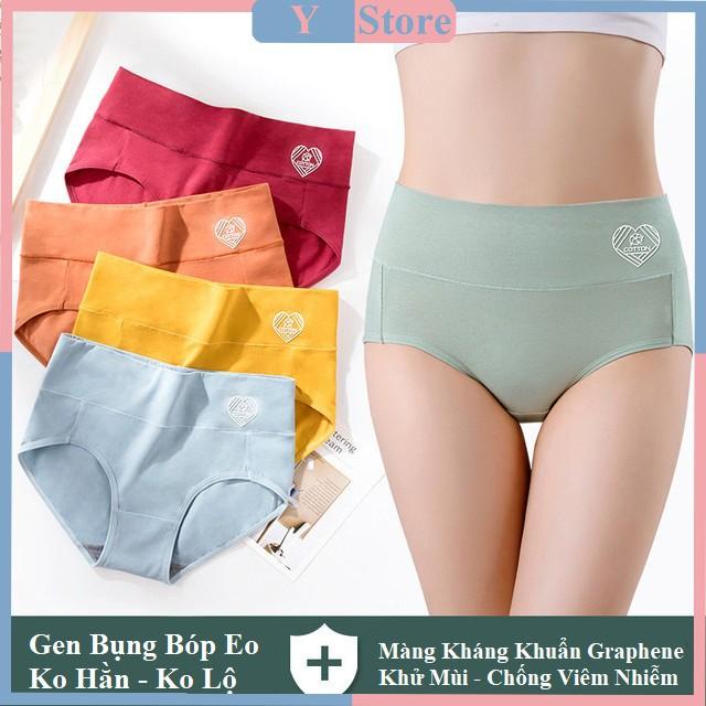 Quần Lót Cotton Gen Bụng Bóp Eo Màng Kháng Khuẩn Cao Cấp CC02