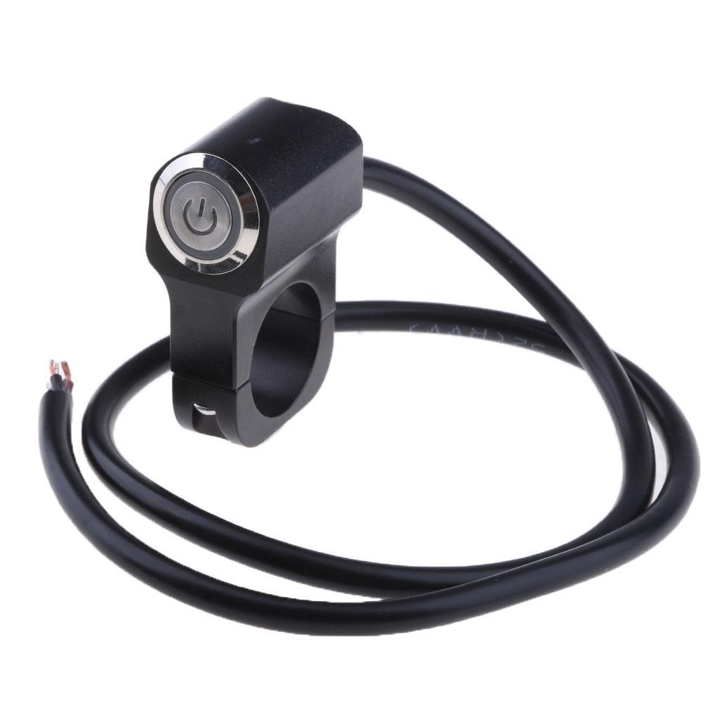 Motorcycle 25mm/1" Handlebar Headlight Switch and Wires Waterproof On/Off