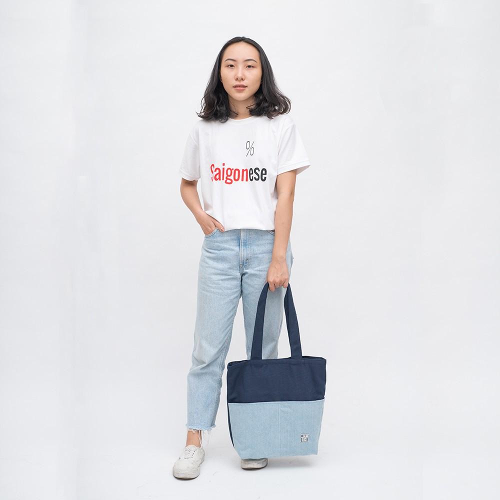 Túi tote thời trang vải canvas Jeans Tote Jamlos