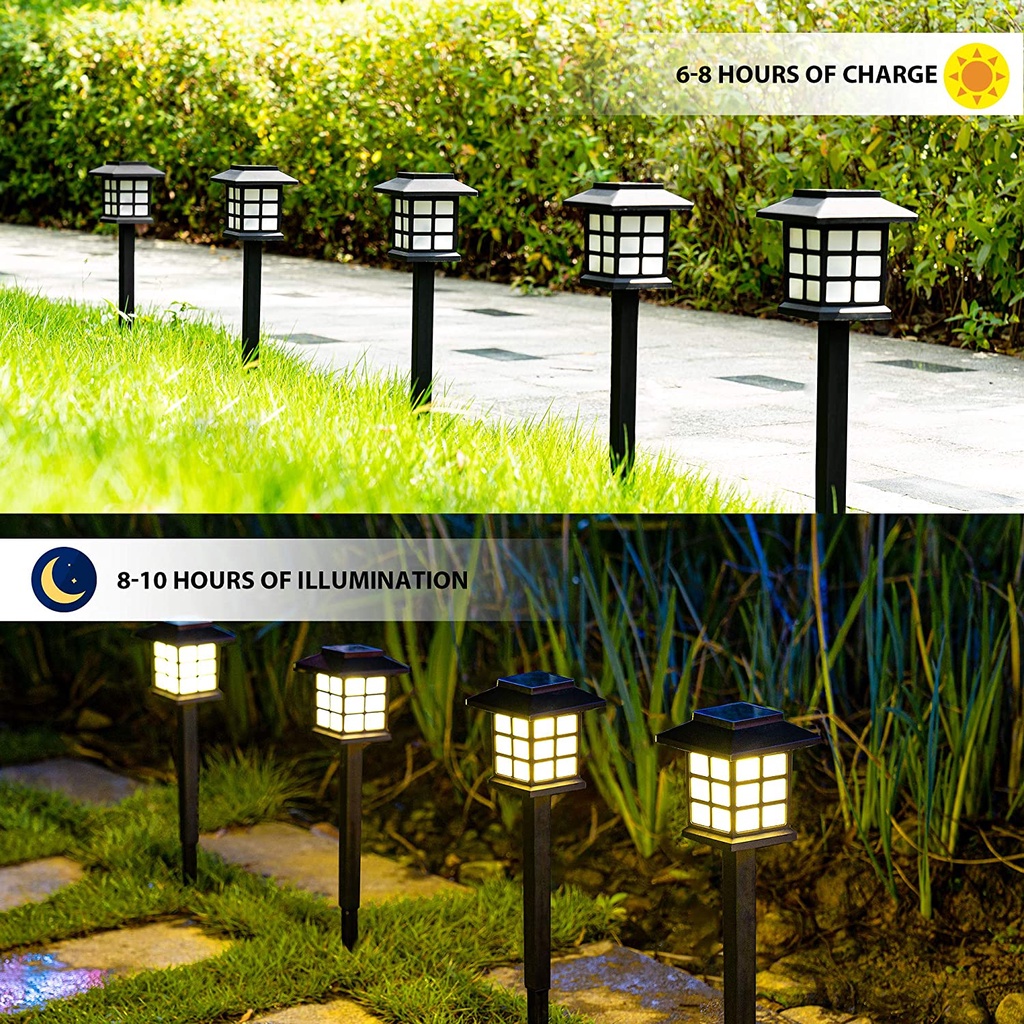 Đèn trang trí sân vườn năng lượng mặt trời chống thấm nước hình ngôi nhà