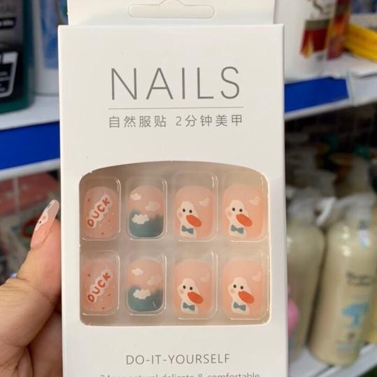 Bộ 24 móng tay giả (NAIL) Nhiều Mẫu Họa Tiết Xinh Xắn