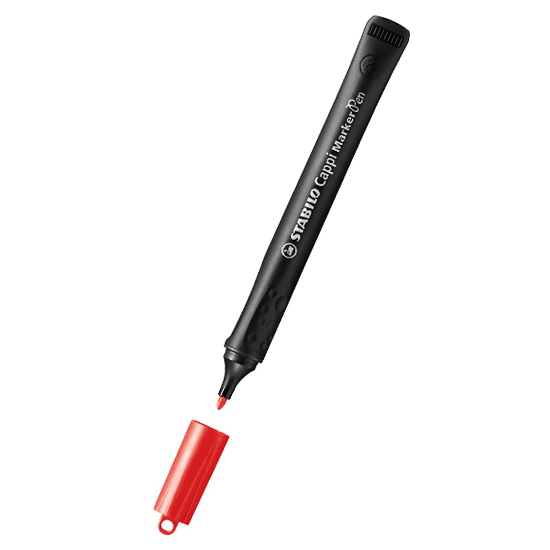 Bút Lông Dầu Stabilo Cappi MarkerPen MK169-RD - Màu Đỏ