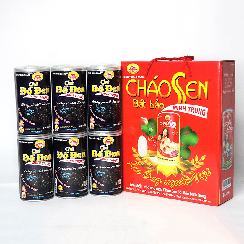 Chè Đỗ Đen Minh Trung lốc 6 lon - CHEDODEN 6