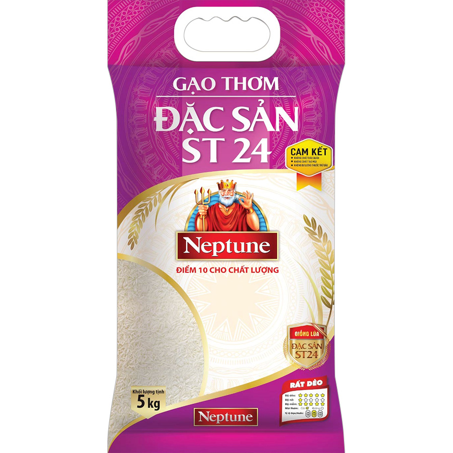 Gạo thơm Neptune đặc sản ST24 5kg