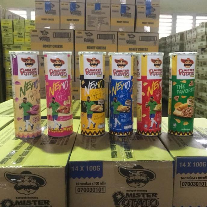 Snack khoai tây chiên vị Nướng Mister Potato bimbim có hình Neymar 100g An Gia Sweets Snacks