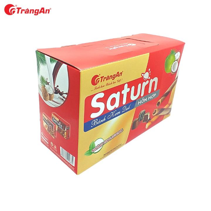 Bánh kem quế Saturn 440g, hỗn hợp sữa dừa và socola, không Cholesterol, thương hiệu Tràng An