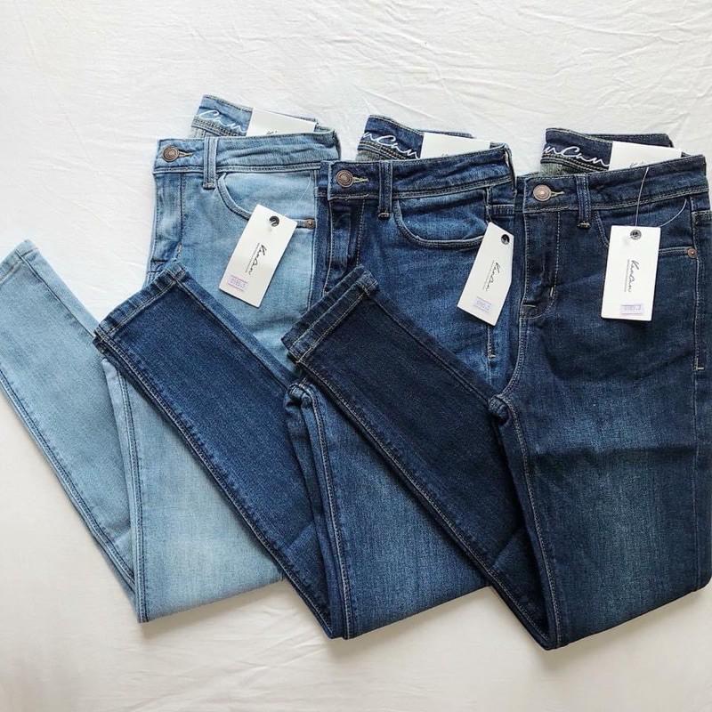 Quần Jeans Skinny 9 tấc trơn Kancan Xuất Xịn