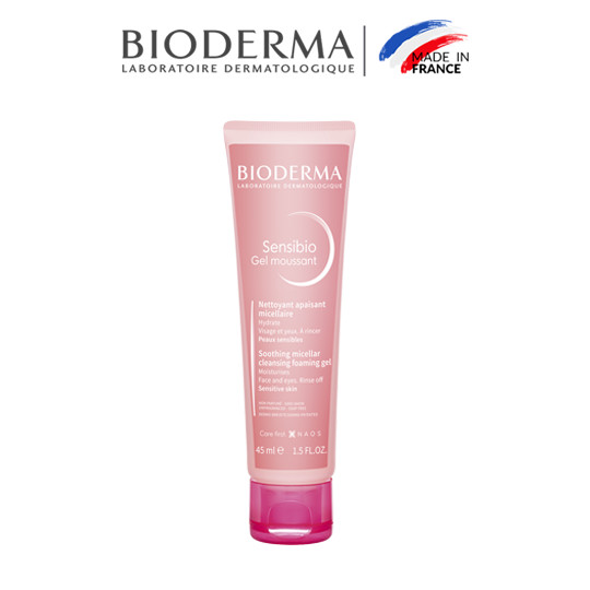 Gel rửa mặt tạo bọt cho da nhạy cảm Bioderma Sensibio Gel Moussant - 45ml