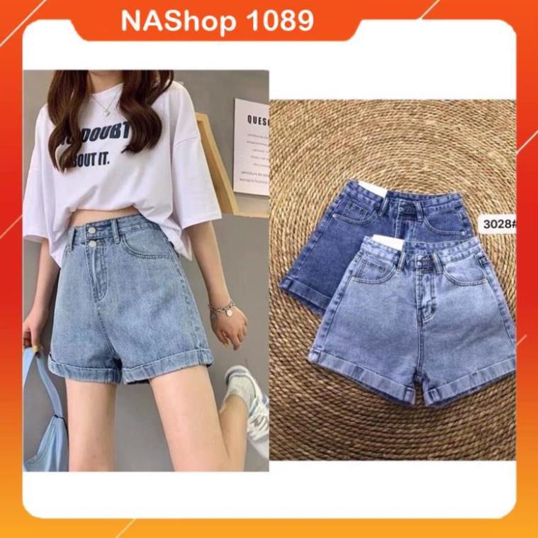 Quần sooc bò jean nữ quần shorts bò jean nữ cạp cao hot 2021 NAShop