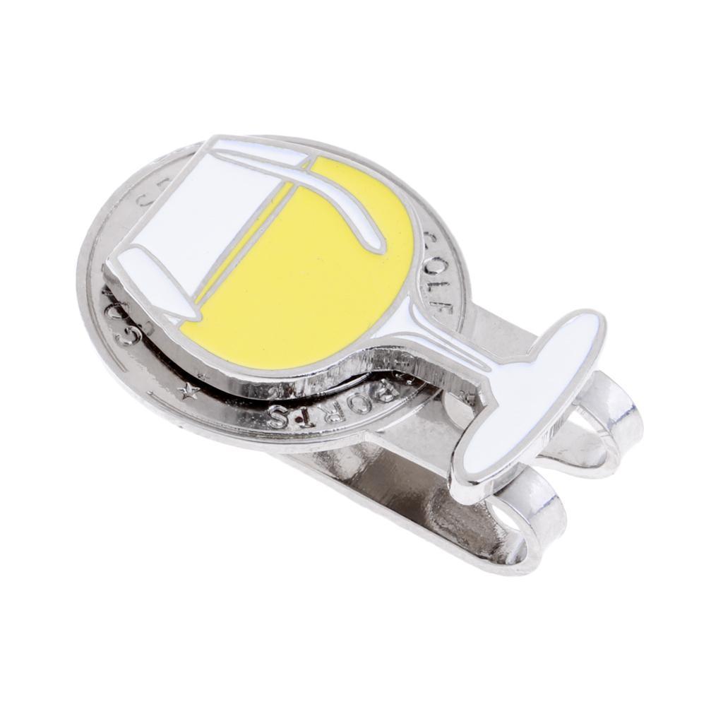 2pcs Magnetic Cap Clip with Detachable Golf Ball Marker Fits Golf Visor Gift