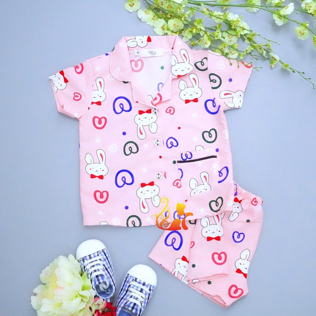 Đồ bộ mặc nhà Pijama Kate Thái - &quot;Thỏ - Tim &quot; - Cho Bé 8kg - 38kg