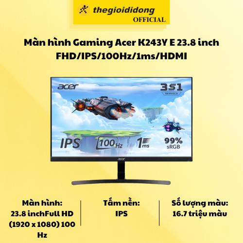 Màn hình Gaming Acer K243Y E 23.8 inch FHD/IPS/100Hz/1ms/HDMI - Hàng Chính Hãng