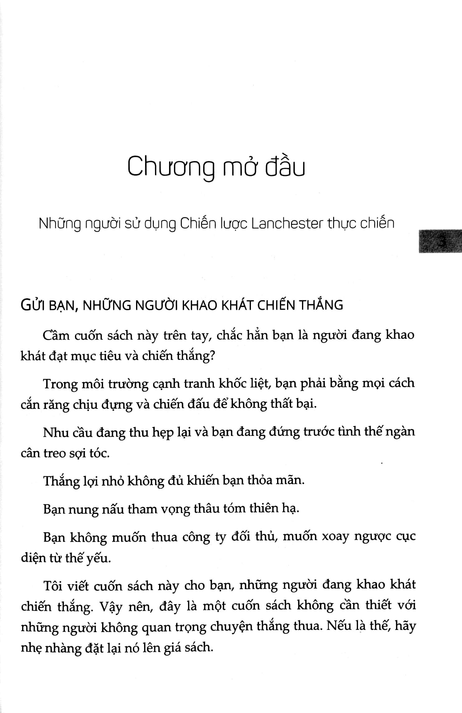 Chiến Lược Lanchester - Cạnh Tranh Bằng Khoa Học Thị Phần