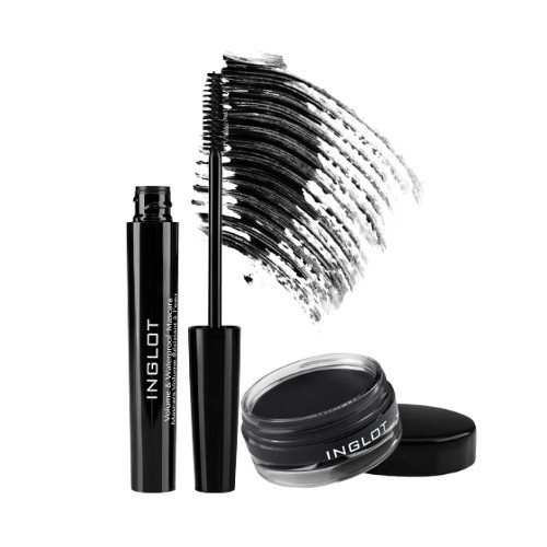 COMBO 01 Mascara  Inglot Eye Volume &amp; Waterproof (8.5ml) + 01 Inglot Eye Amc Eyeliner Gel