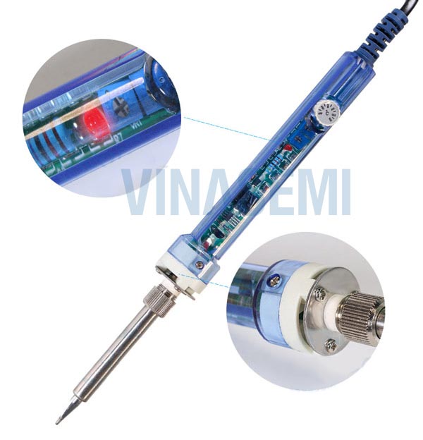 Vinasemi NO.907 Tay Hàn Điều Chỉnh Nhiệt Độ 60W, 220VAC, 200~450°C
