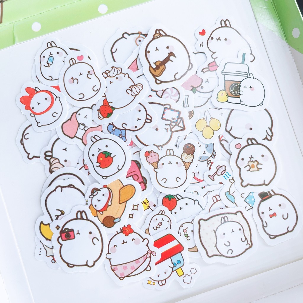Sét 50 hình dán, sticker siêu cute