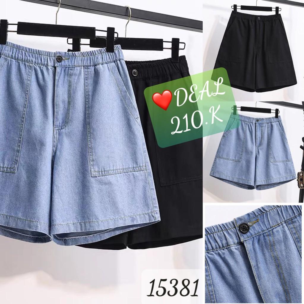 15381 Quần BIG SIZE short jean lưng thun