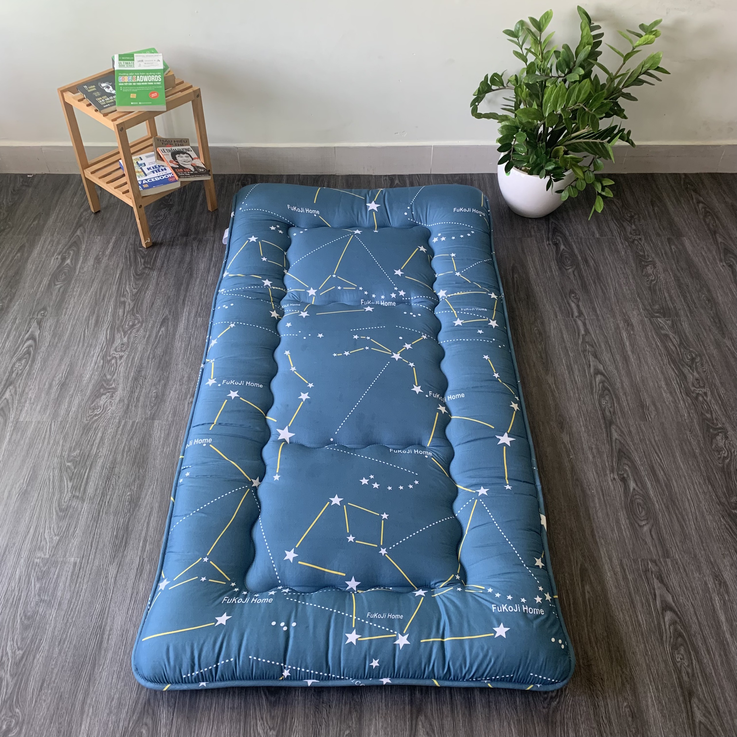 Topper Nệm Ngủ Trải Sàn, Đệm Bông Gòn Xuất Nhật Size 1m x 2m, 1m4 x 2m, 1m6 x 2m