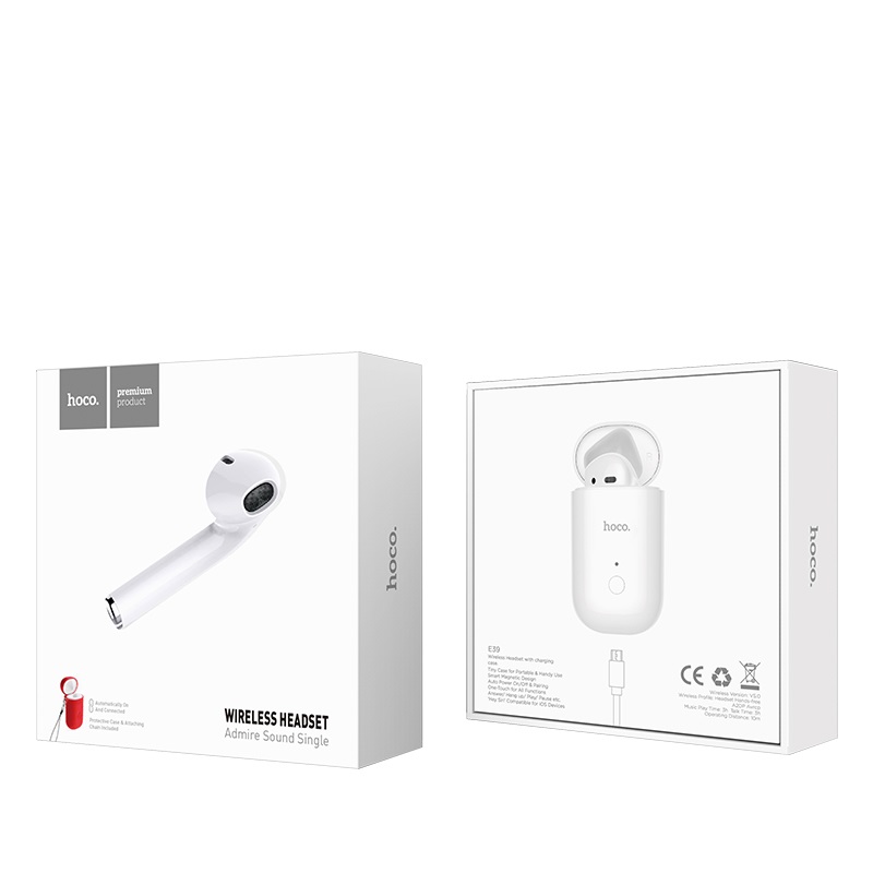 Tai Nghe Bluetooth Hoco E39 V5.0 Chính Hãng Kèm Dock Sạc - Tặng kèm túi vải thời trang