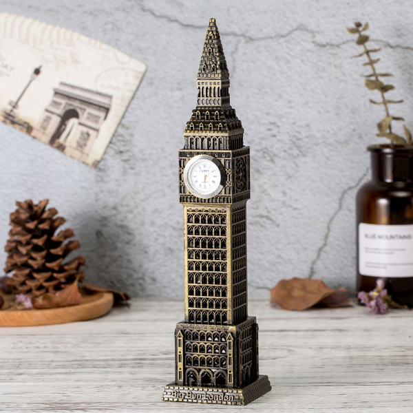Mô hình đồng hồ Big Ben cao 23 cm - Màu Vàng Rêu
