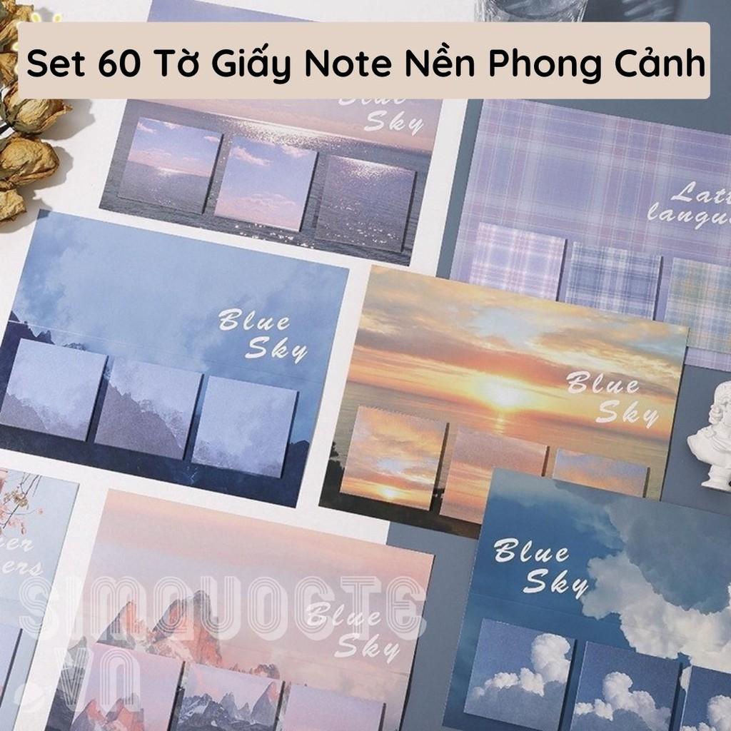 Set 60 Tờ Giấy Ghi Chú Giấy Note Phong Cách Hàn Quốc Kiểu Dáng Xinh Xắn ST12