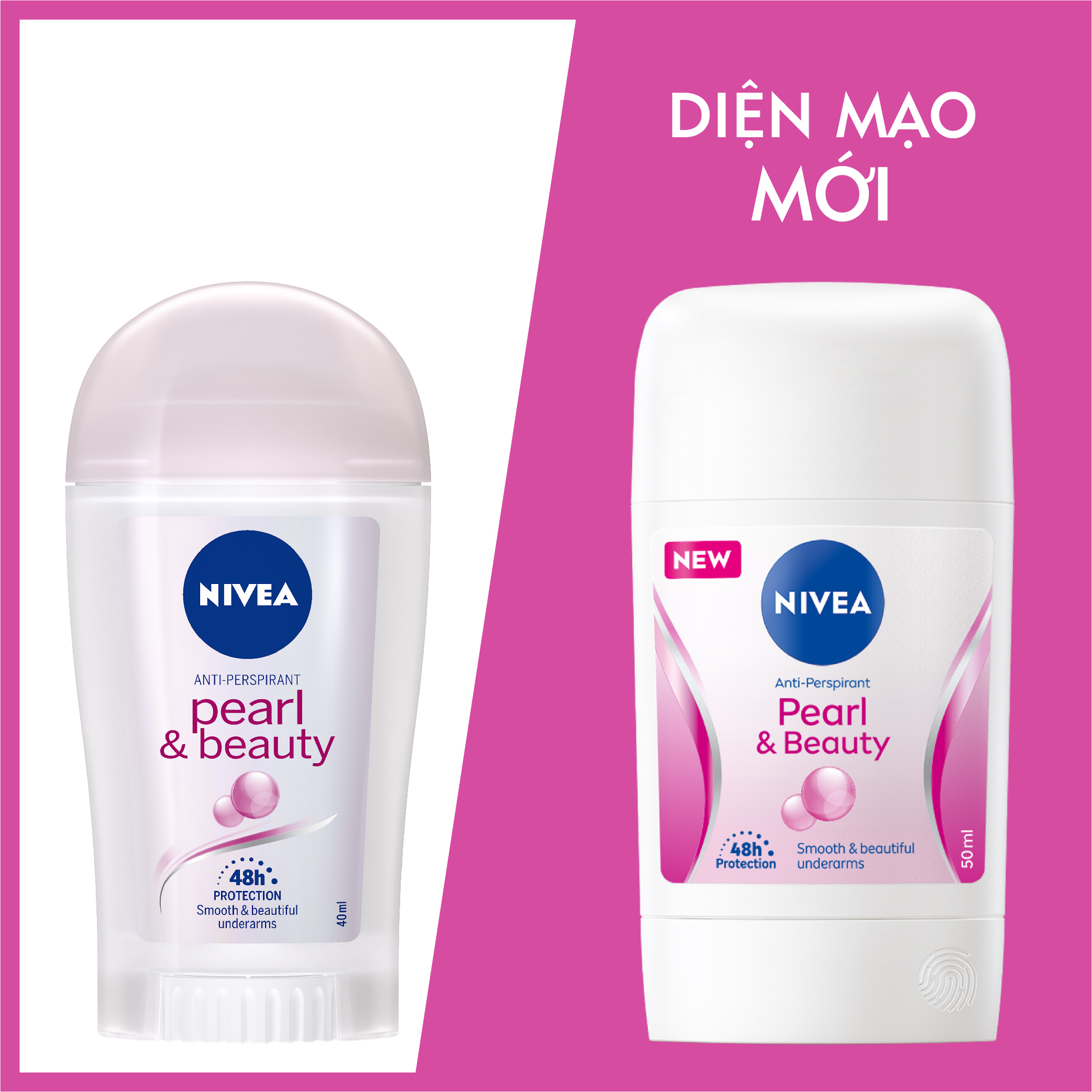 Sáp Ngăn Mùi NIVEA Pearl &amp; Beauty Chiết Xuất Ngọc Trai (50 Ml) - 84155