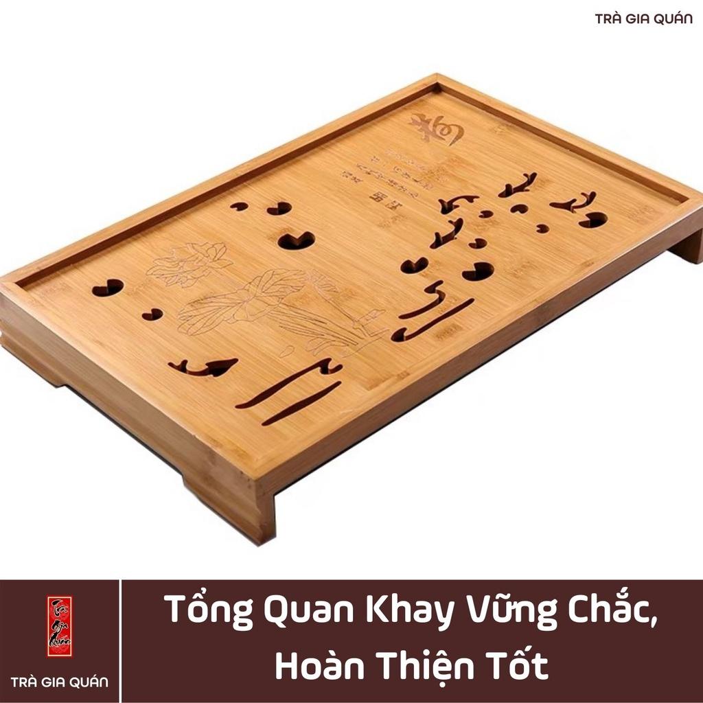 Khay Trà Tre Cao Cấp Chữ Nhật Lớn Kích Thước 52*32*5 KT 38