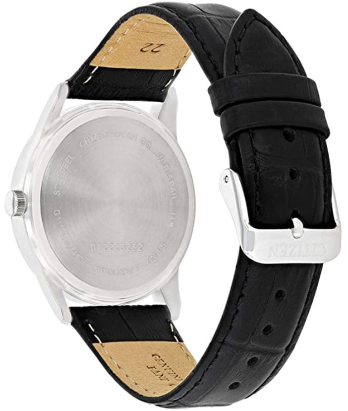 Đồng Hồ Citizen Nam Dây Da Pin (Quartz) BI5000-10E (39mm) - Mặt Đen