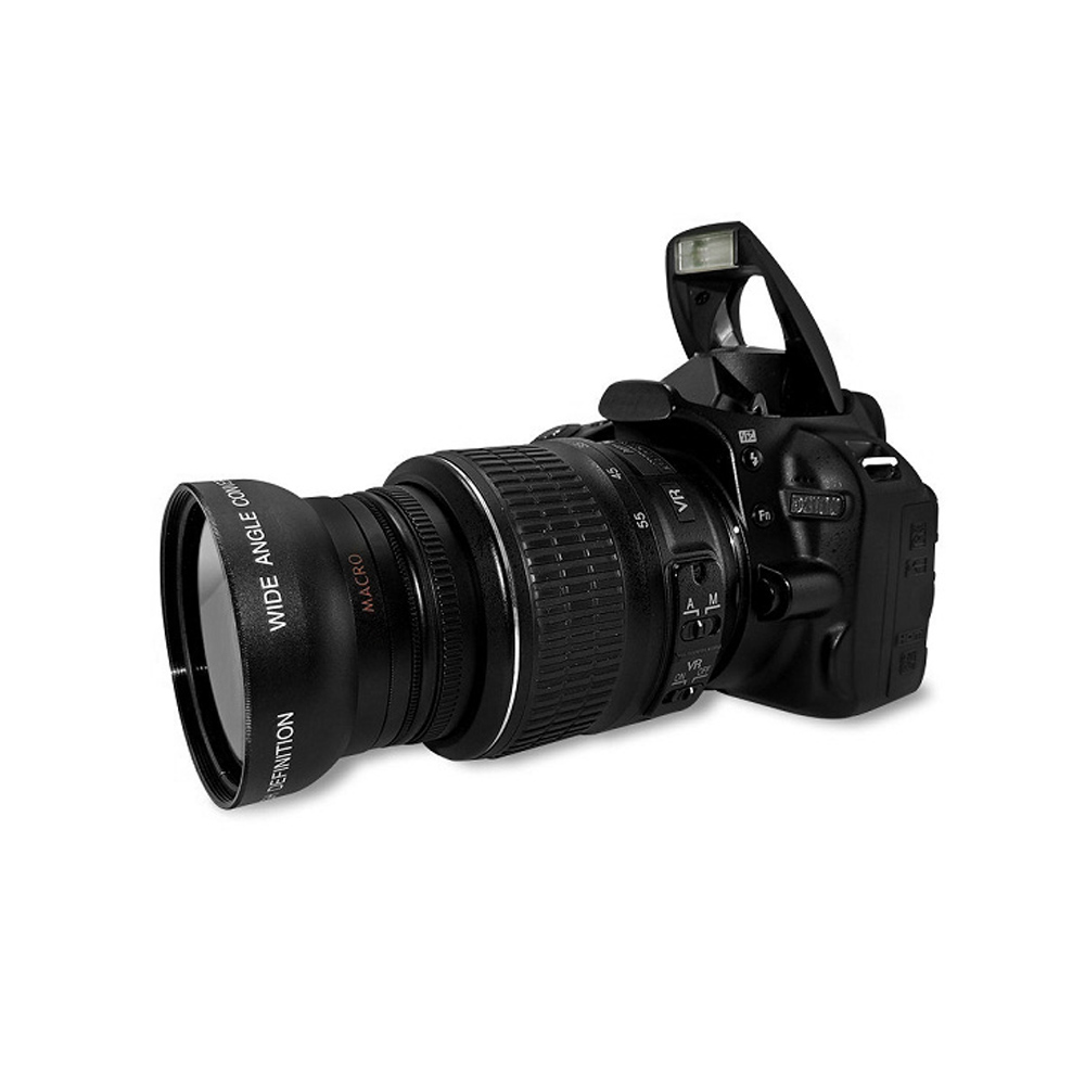 Ống kính góc rộng HD 52MM 0,45x, ống kính macro cho máy ảnh DSLR Canon Nikon Sony Pentax 52MM
