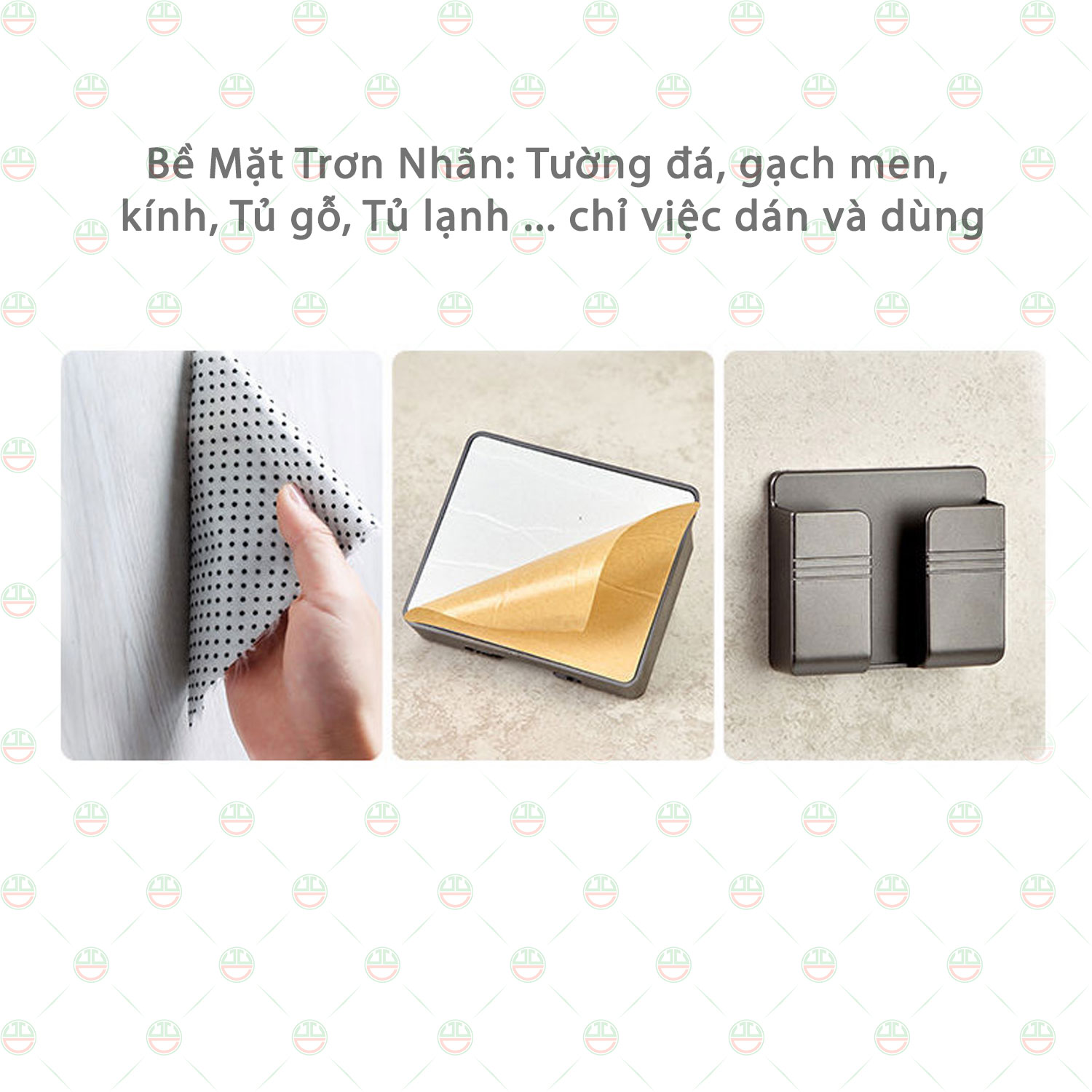 Kệ Dán Tường KhoNCC Treo Điện Thoại, Remote, Dây điện, Hàng Chính Hãng Không Cần Khoan Tường - KDHS-9910-KDTDDT (Nhiều màu)