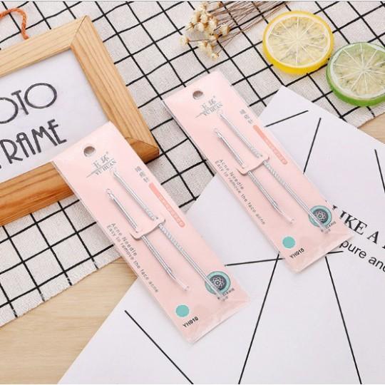 Set 02 Que Nặn Mụn Bằng Thép Không Gỉ Loại Đẹp