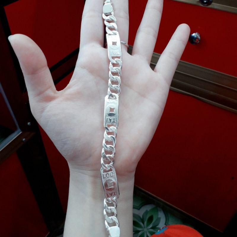 Lắc tay nam bạc ta chữ Tài Lộc YN JEWELRY