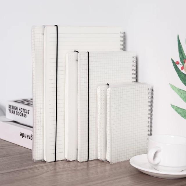 Sổ lò xo kèm giấy ruột grid/dot size a4, a5, a6, b5