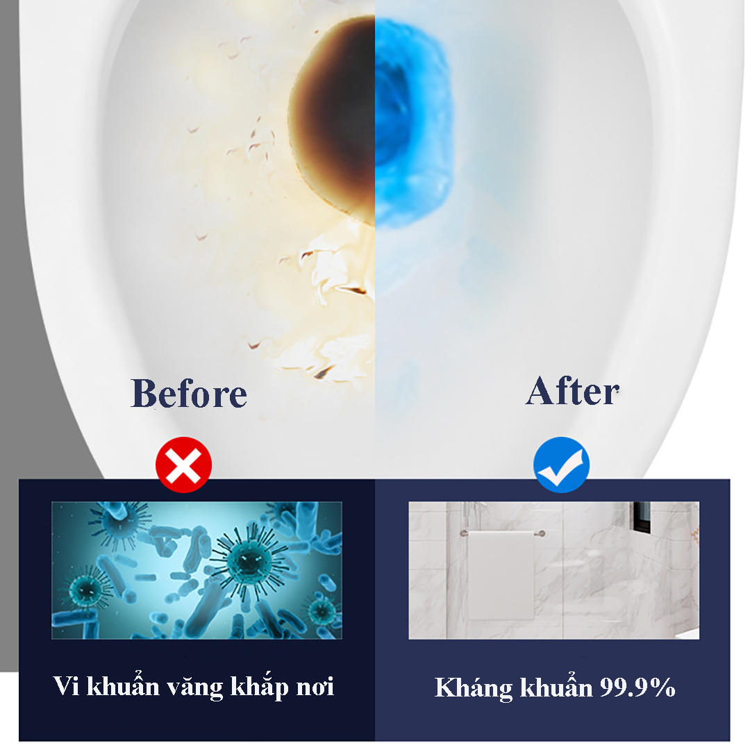 Lọ thả bồn cầu Gấu xanh tẩy rửa khử mùi toilet chai làm sạch phòng tắm diệt khuẩn