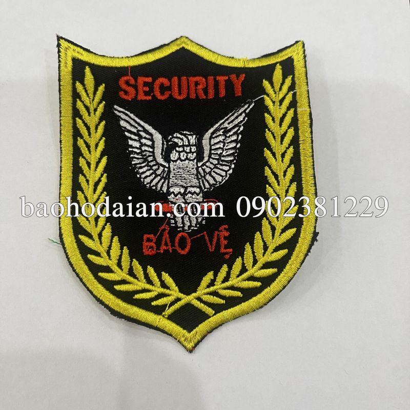 Logo bảo vệ, logo Security thêu sẵn may lên áo