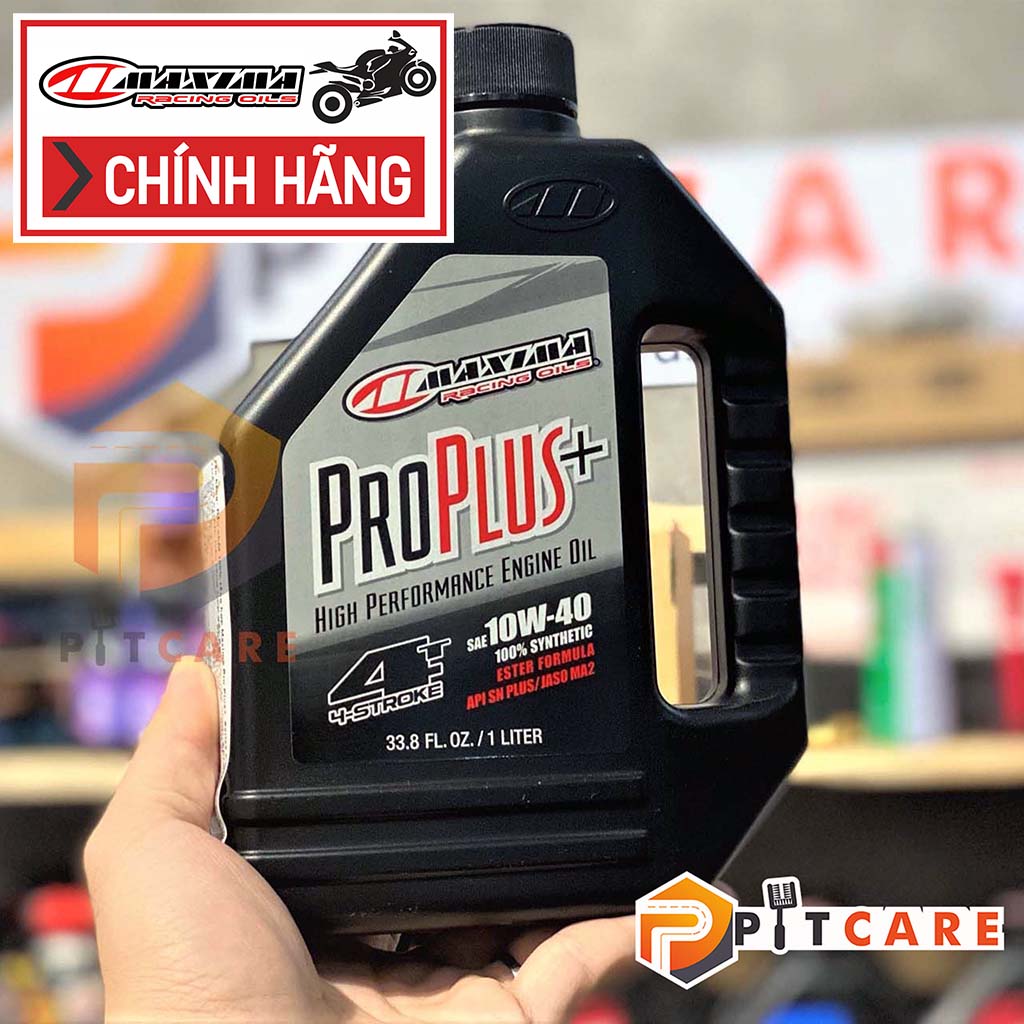 Nhớt Động Cơ 4 Thì Maxima Pro Plus+ 10W40 100% Synthetic 1L