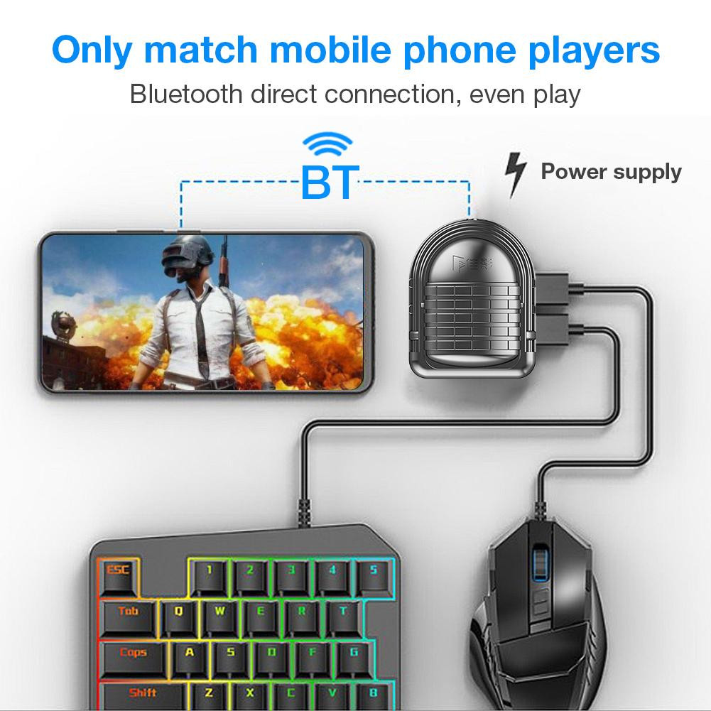 Bộ Chuyển Đổi Chơi Game Bluetooth 4.0 G-mix 3 Kết Nối Chuột Và Bàn Phím Chơi Game Pubg Ros Free Fire Và Các Game EPS - Hàng Chính Hãng