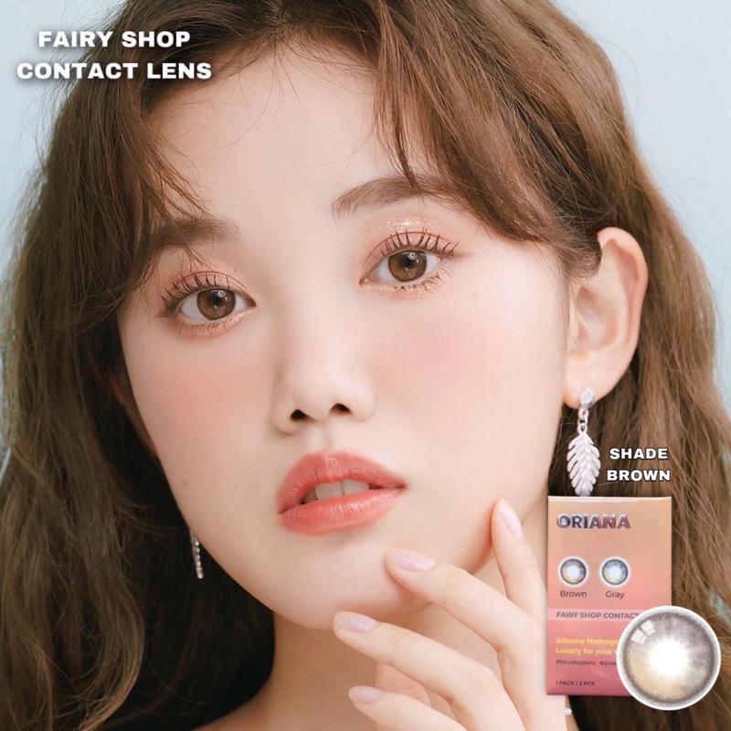 Combo 2 Kính Áp Tròng FAIRY SHOP CONTACT LENS Oriana Shade Brown va Shade Gray