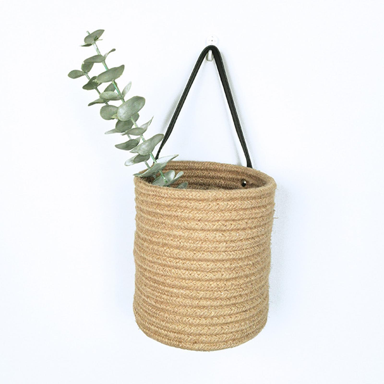 Woven Rustic Basket Basket Hanging Basket for Kitchen Bedroom Bathroom, Countertops Decorative Organization, Woven Basket Organizer