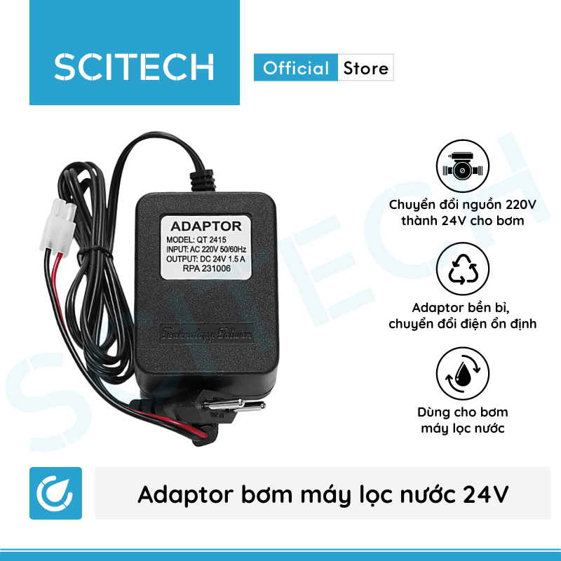 Adaptor bơm 24V/36V (Biến áp chuyển nguồn cho bơm) dùng trong máy lọc nước - Hàng chính hãng