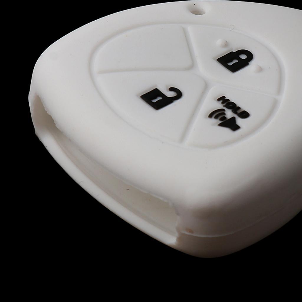 2 Pieces White Car Key Case Shell Protector Silicone for