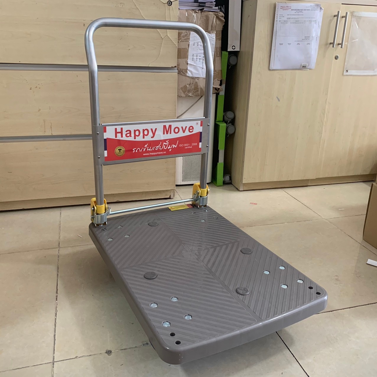 Xe Đẩy Fiber-Tech Chống Ồn Gấp Gọn Happy Move (150kg)