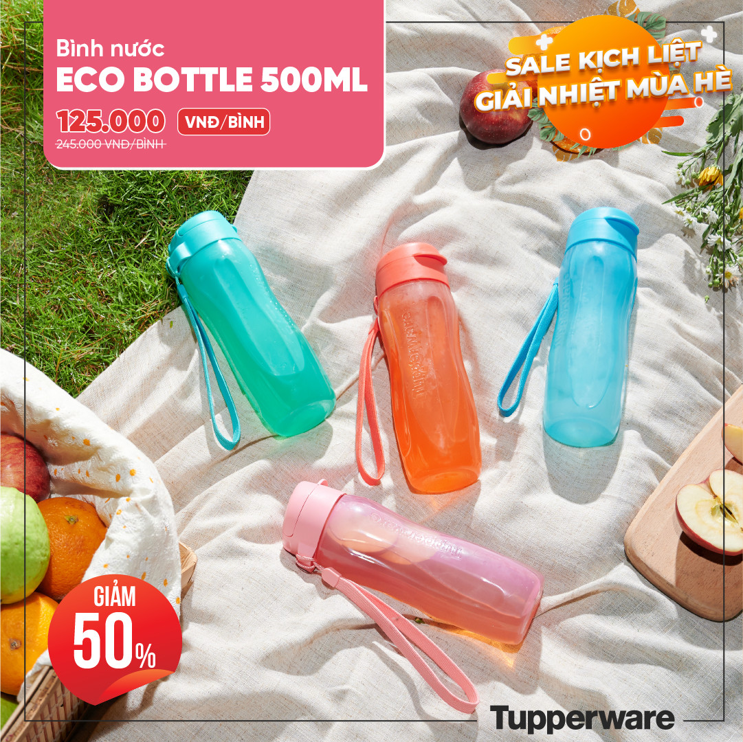 BÌNH NƯỚC ECO GEN II 500ML TUPPERWARE MÀU MỚI