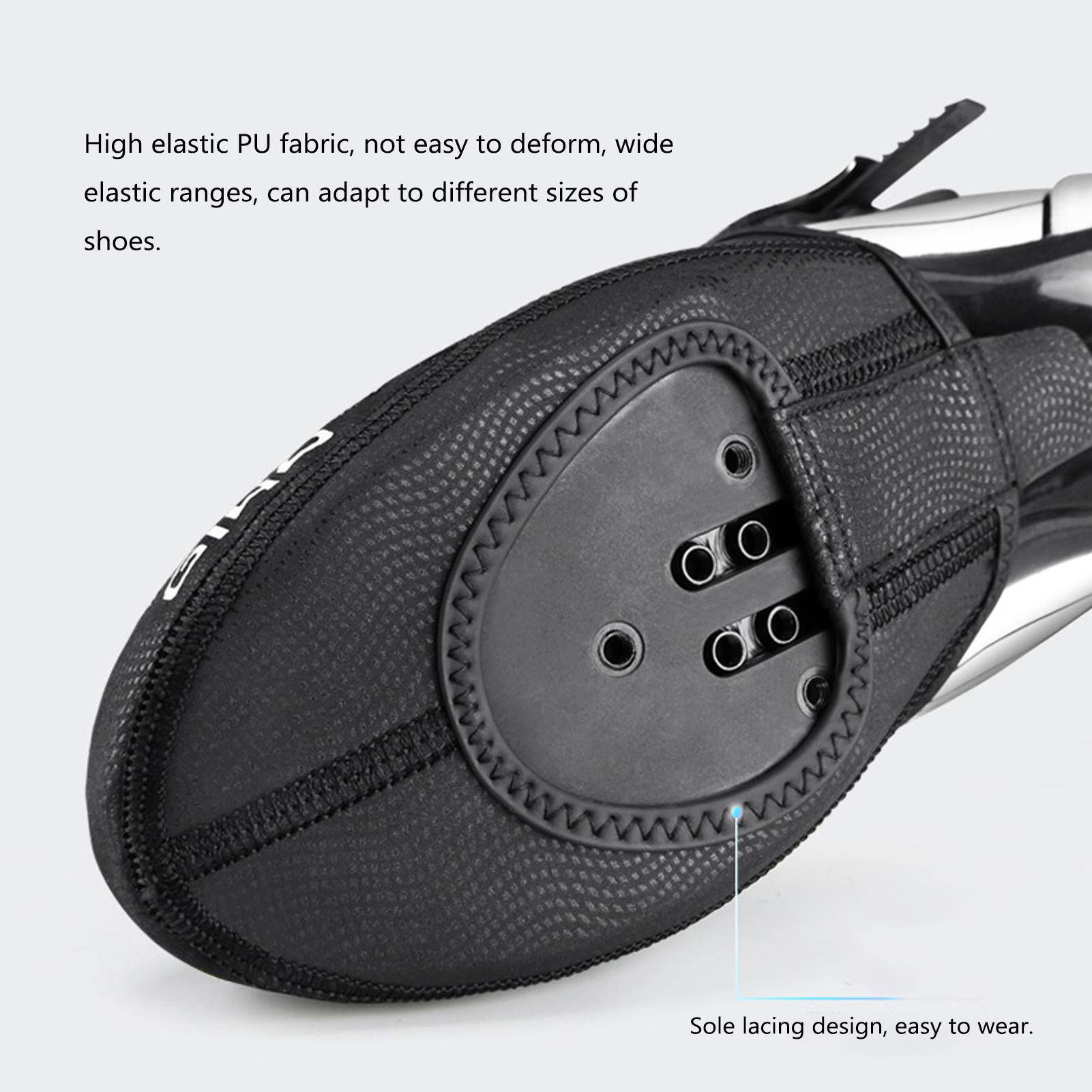 Vỏ bảo vệ giày đi xe đạp GIYO thiết kế nửa lòng bàn tay chất liệu vải đàn hồi cao chống trượt và chống mài mòn.