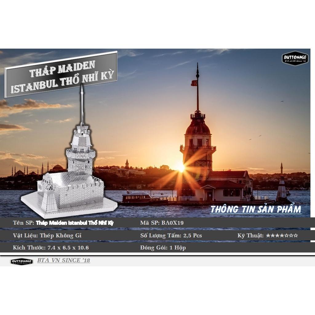 Mô Hình Lắp Ráp 3d Tháp Maiden Istanbul Thổ Nhĩ Kỳ